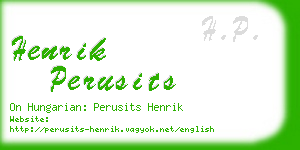 henrik perusits business card